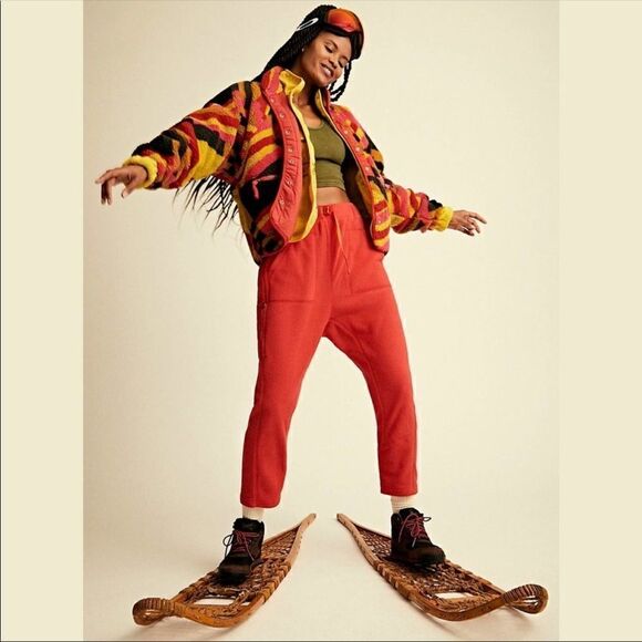 Free People Hit The Slopes Jacket Geometric Print Size large NWT - Picture 2 of 7